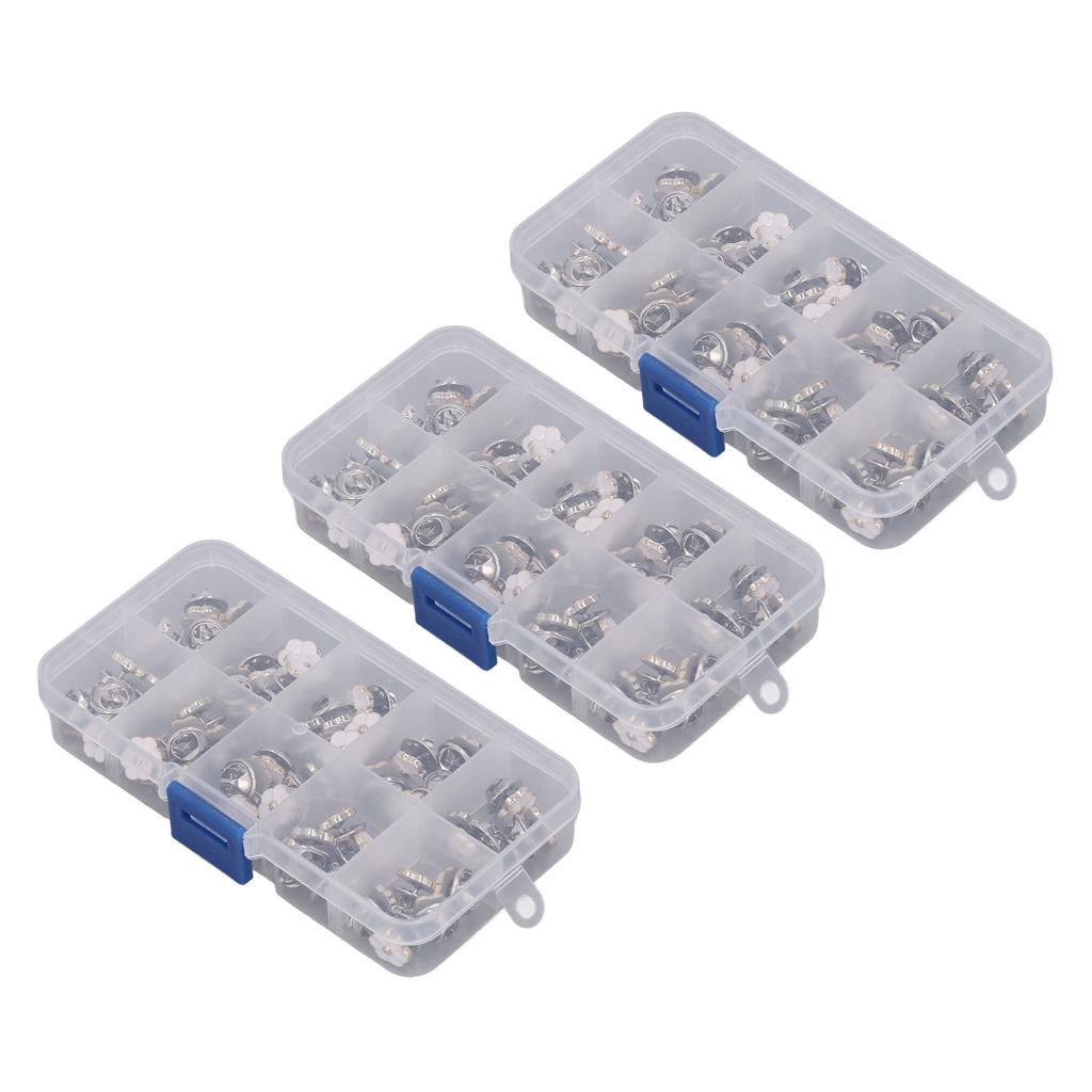 3 Box 150pcs Brooch Buttons White Daisy Shape Seamless Detachable Decorative Brooch Pins for