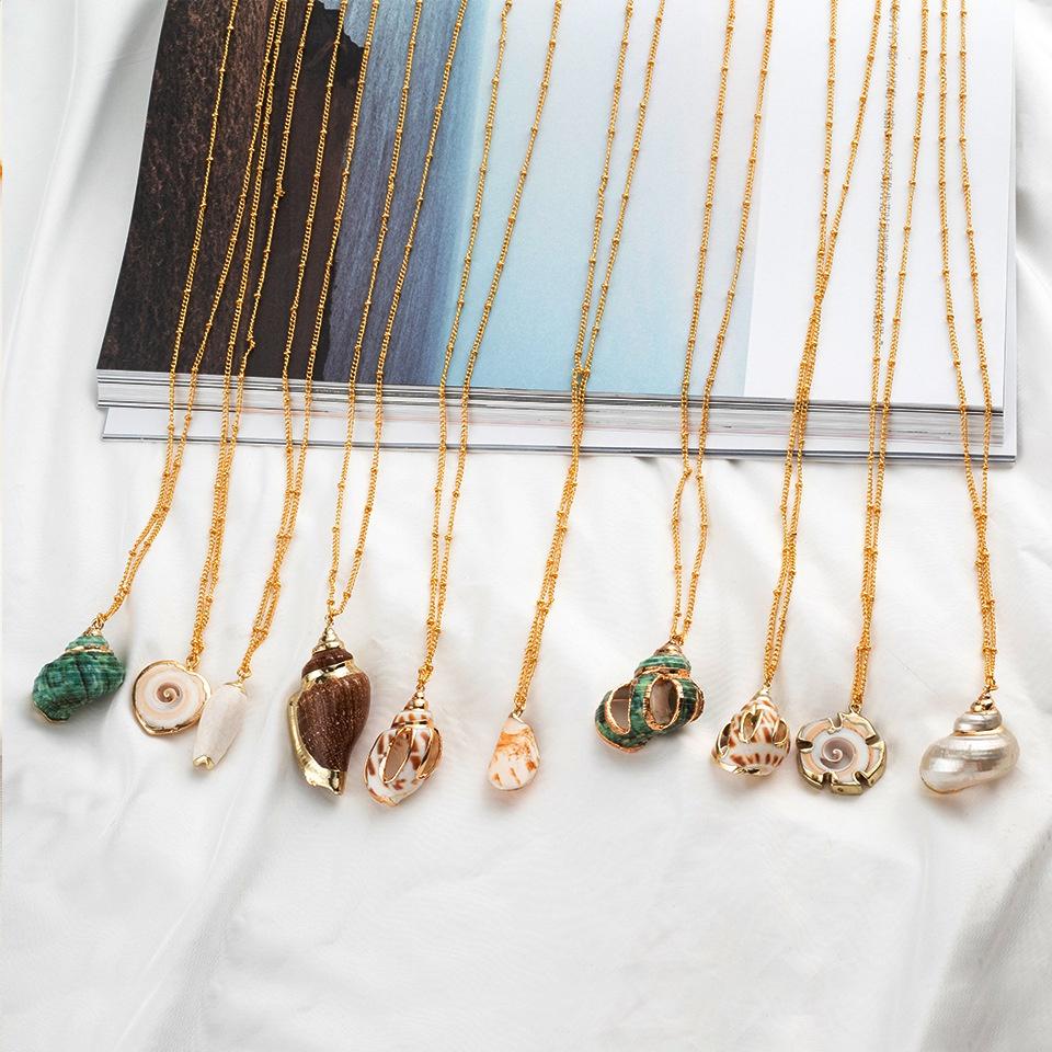 Natural Shell Series Jewelry Cute Style Small And Fresh Shell Pendant Necklace Female Personality Clavicle Chain