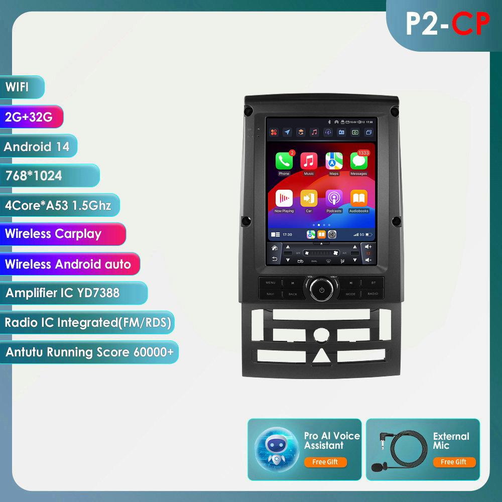 

Hizpo 9.7 AI Беспроводной CarPlay Android Auto Автомагнитола для Peugeot 407 SW CC 2004-2011 Стерео Мультимедиа GPS Головное устройство Экран WIFI Интеллектуальный экран P2CP 4Core 2G 32G AI