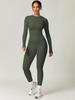 Women's Winter High-Waisted Slimming Yoga Set: Elastic Leggings and Long-Sleeved Jacket