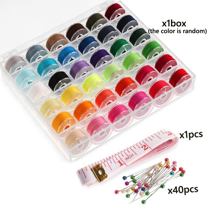 Leere Spulen Nähmaschinenspulen Klarsichtplastik-/Metallspulen und Aufbewahrungsbox Nähmaschinenzubehör Werkzeuge