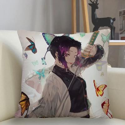 Federa Cuscino Poliestere Demon Slayer Copricuscino Decorazione Divano Arredo Casa