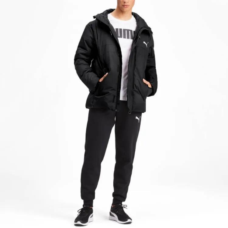 PUMA Down Jackets Men's Black Hooded Moderate Other (Unisex) Down Jackets 580025 01