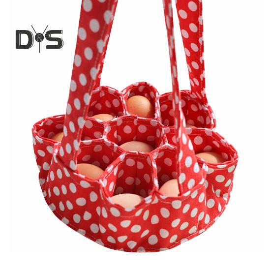 Painted Eggs Collecting Basket with Handle Large Capacity Foldable Design Multifunctional Egg Pouch Portable Eggs Collecting Basket