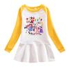 Korean Style Girls' Cartoon Long Sleeve Princess Dress - Mesh Skirt (Spring & Autumn 2026)