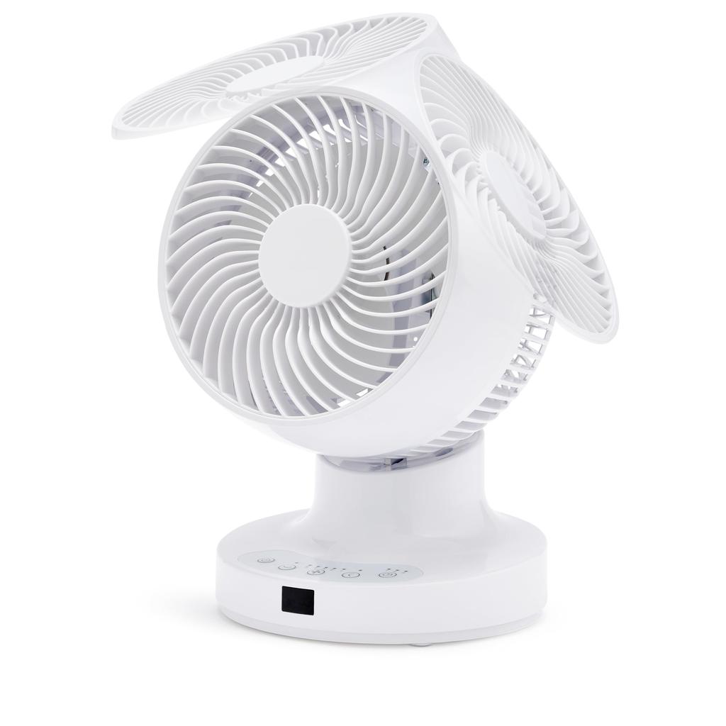 Amazon Basics Circulator Fan, 18-tatami Mat Capacity, 30 Sq M (18 Sq Ft), Automatic Swing, DC Motor, Remote Control Included, White