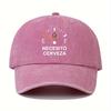 NECESITO CERVEZA pattern printed vintage duckbill cap fashionable retro curved brim baseball cap casual outdoor sun hat