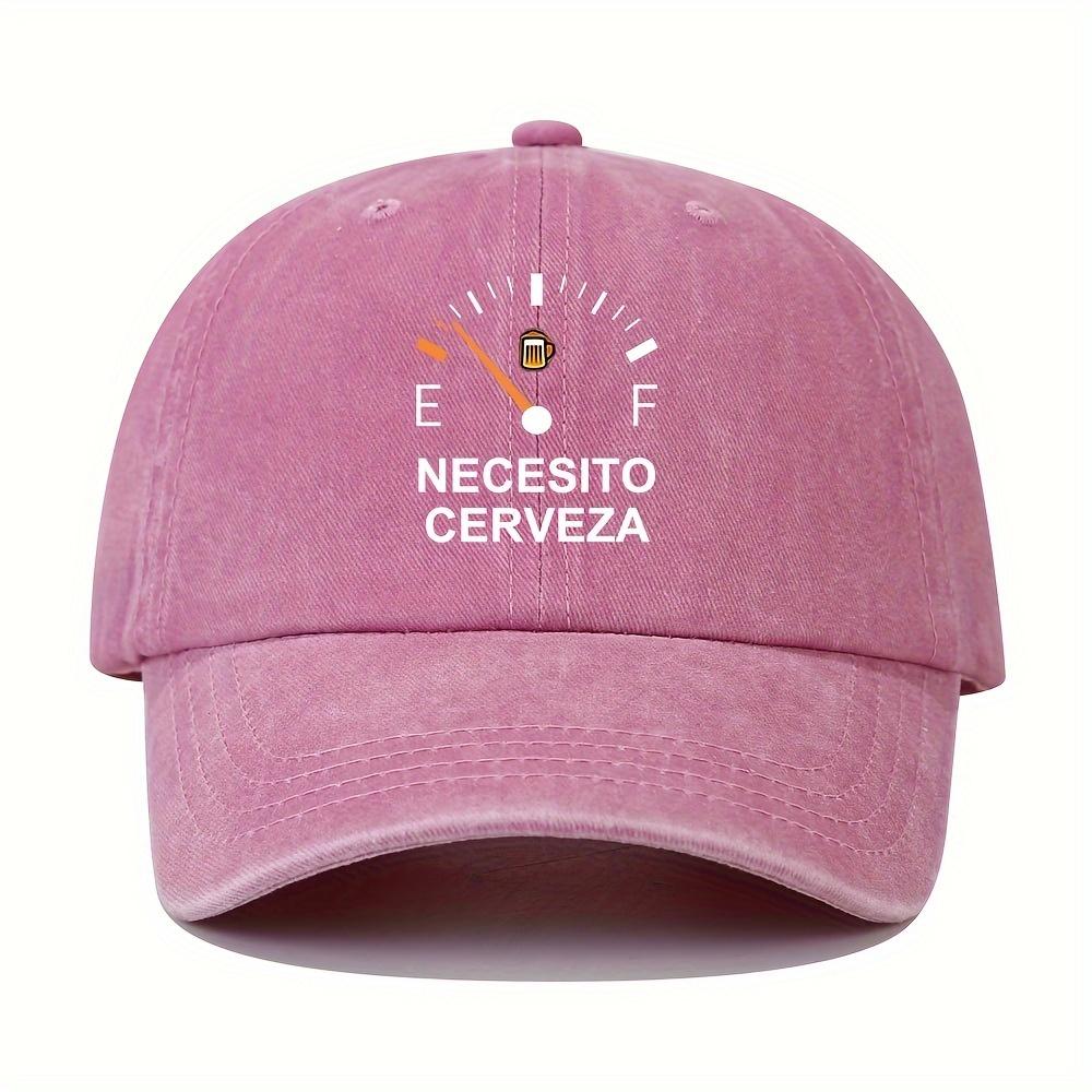 Ik heb een Cerveza Patroon Gedrukte Vintage Eendensnavel Pet, Modieuze Retro Gebogen Klep Baseballpet, Casual Outdoor Zon Hoed nodig Adjustable