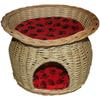 Lettiera per gatti rattan vimini casa quattro stagioni cuccia cane piccolo teddy tappetino lettiera animale domestico rimovibile e lavabile