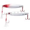 Olerud Fishing Tackle Metal Jig D with Assist Hooks Red Hooks for Less Visibility to Suitable for All for Sea Spanish and Yellowtail 8-Color Set,