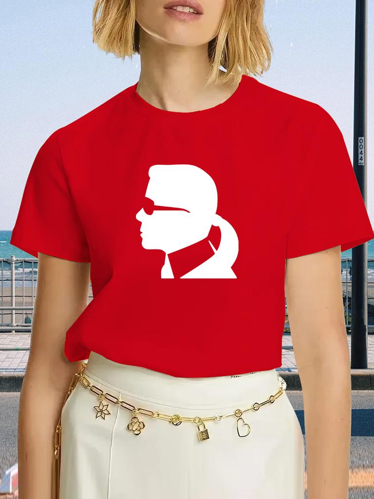 Black and White Women's T-Shirt Leisure Fashion Short Sleeve Tees High Quality Comfortable Brand T-shirt Summer Streetwear