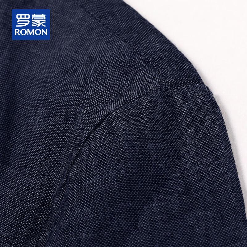 ROMON Men's 100% Linen Slim Fit Casual Blazer