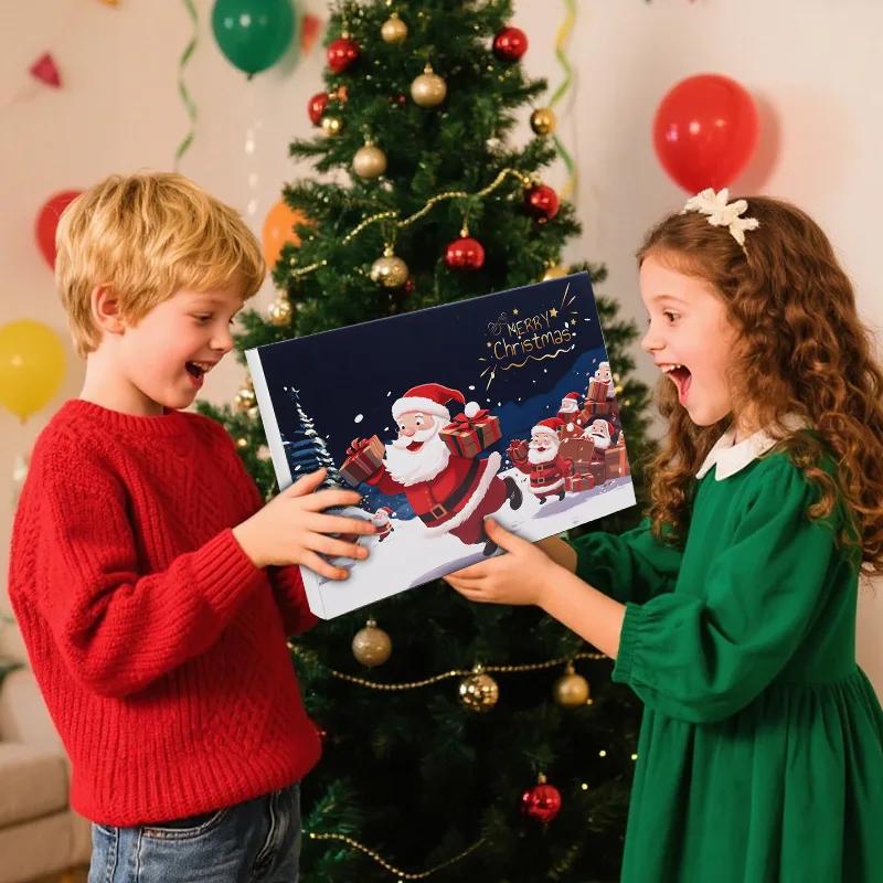 24Grids Christmas Countdown Advent Calendar Empty Boxes DIY Fillable Surprise Gift Box for Kids Christmas Festival New Year 2026