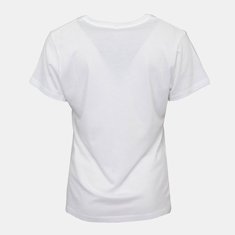 Basic Cotton V-neck T-shirt with Short Sleeves Woman ICON