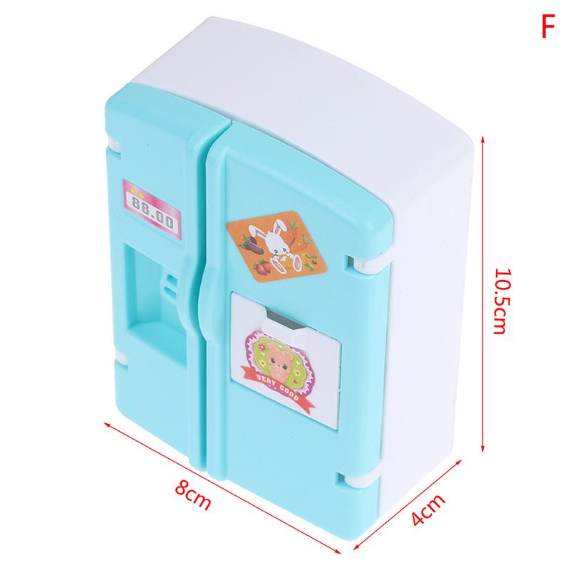 19 Styles 1/12 Dollhouse Miniature Kitchen White Wooden Fridge Refrigerator Freezer For Dolls Bedroom Living Room Accs Kids Toy