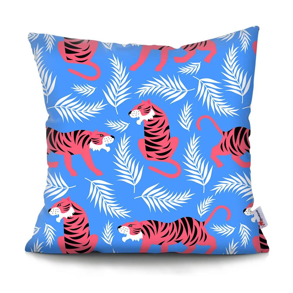Kissenbezug Schlicht Retro Tigerkopf Kissen Auto Sofa Heimdekoration Kissenbezug Ornament