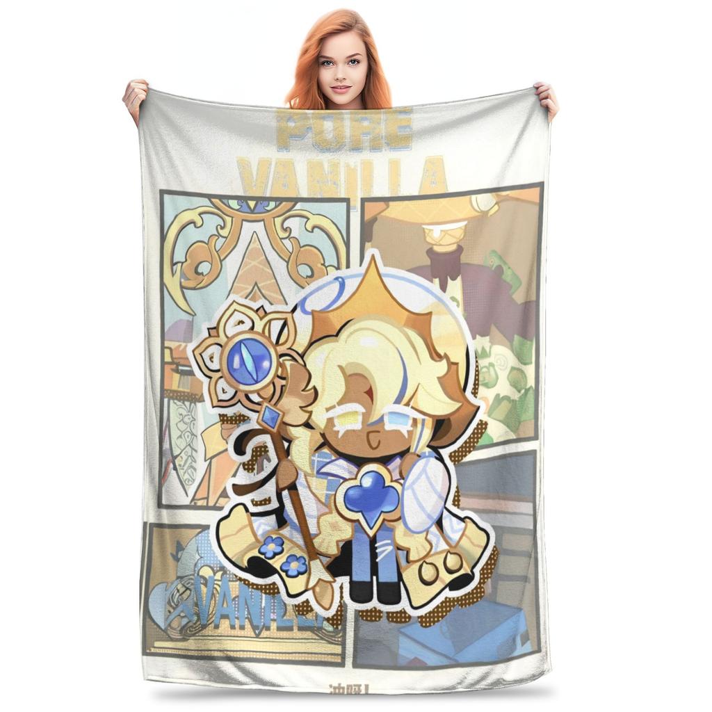 Shadow Milk Cookie Run Kingdom Blankets Flannel All Season  Breathable Warm Throw Blankets for Bedding Bedroom Plush Thin Quilt