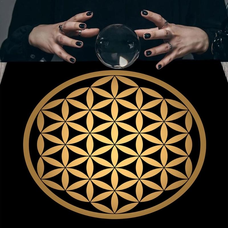 Tarot Card Tablecloth Altar Tarot Cloth Divination Card Table Cloth Square Flannel Table Cover Decorations 50/60/75cm