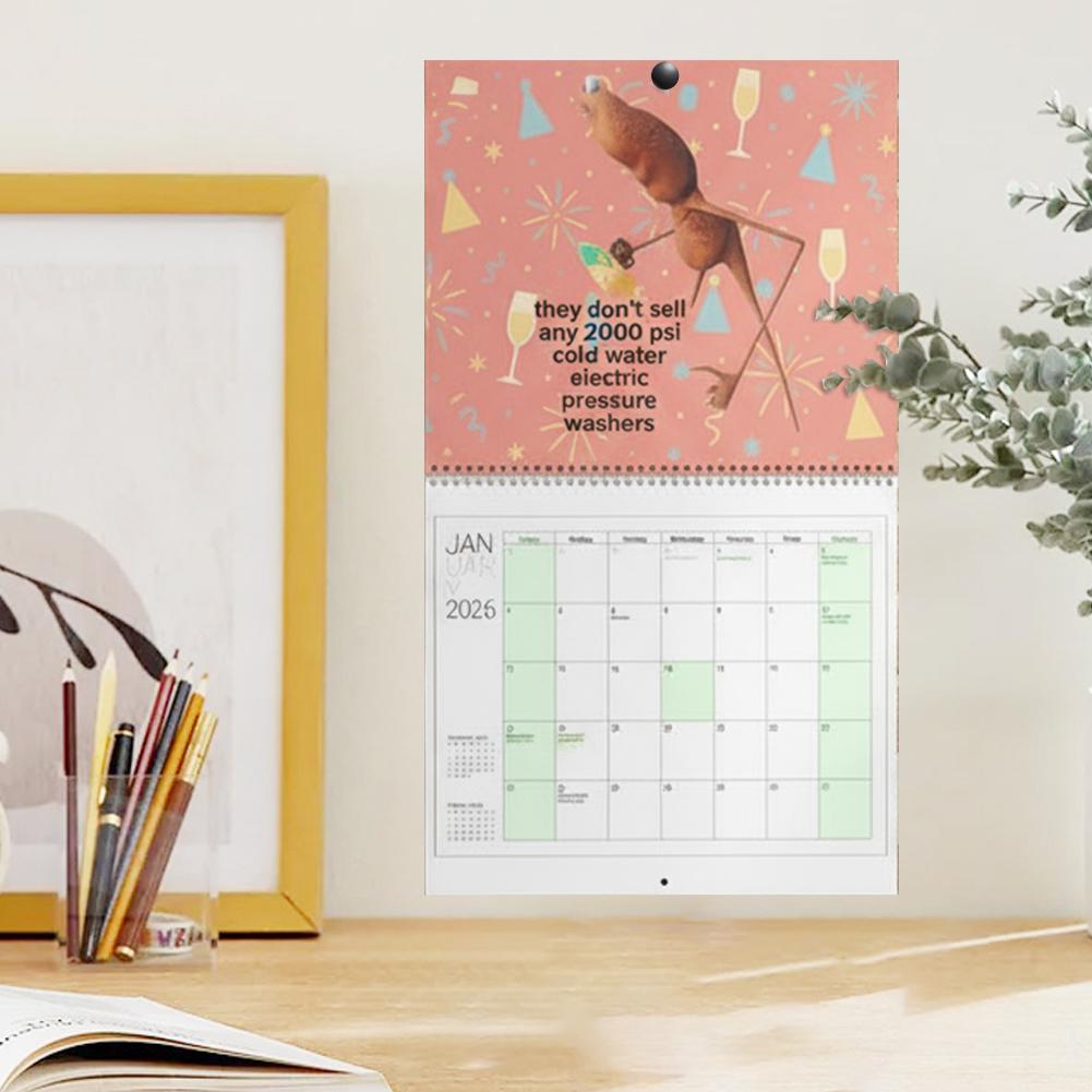 Marcus The Worm 2026 Wall Calendar Robert The Worm Hanging Wall Calendar for Kitchen Bedroom Living Room