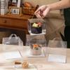 10Pcs Transparent Handheld Cake Box Clear Plastic Portable Birthday Cake Gift Box Baking Cupcake Box Birthday Party