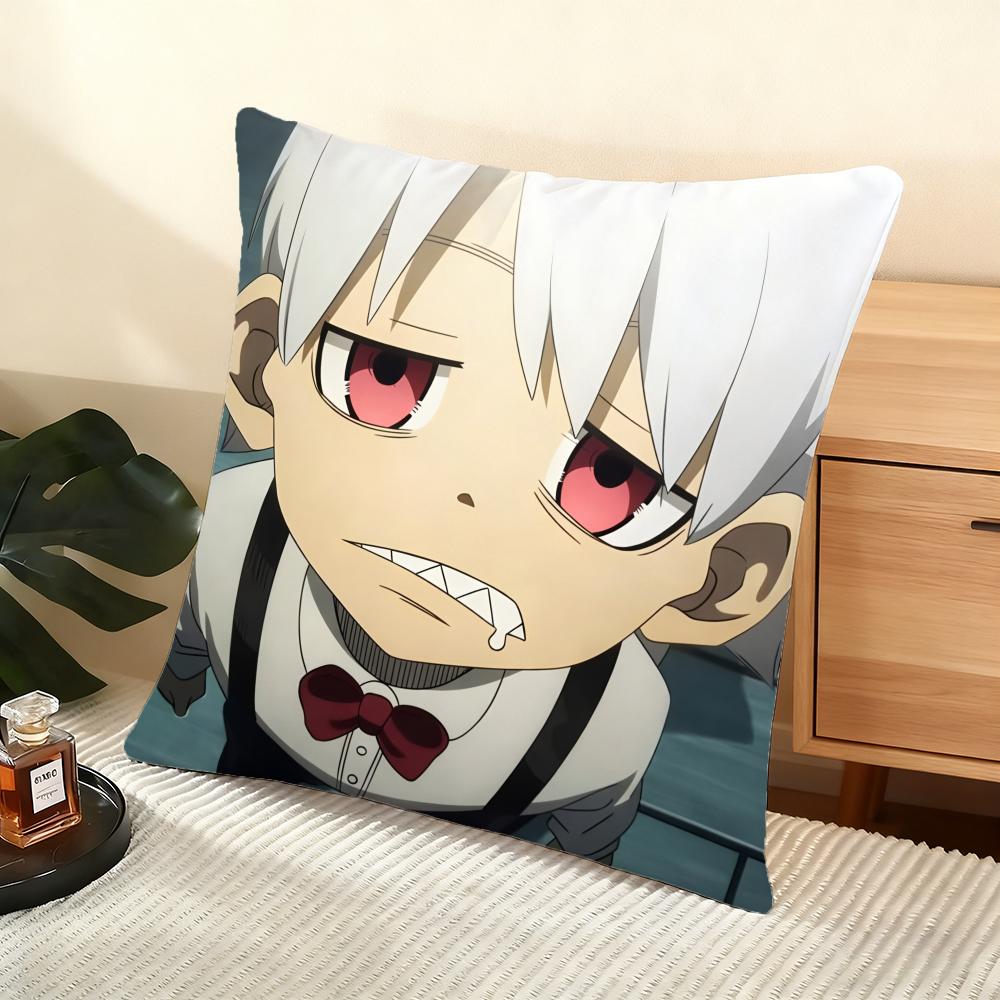 Anime SSoul Eater Cushion Cover Soft Short Plush Pillow Cover Smooth Cozy Texture Aesthetic Cushion Case Home Decor