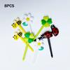 Bee Flower Fruit Fork Children Toothpick Food Prod Leaves Plastic Decoration Lunch Box Accessory Small Salad Tiny  Mini Cake