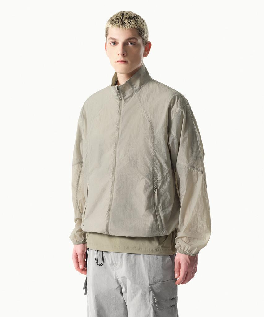 Musinsa Standard [City Leisure] High-Neck Sheer Windbreaker Jacket [Grayish Beige]