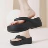 Fashionable Women's Thick-Soled Flip-Flops for Summer, Non-Slip Beach & Home Bath Wear, Suitable for Couples