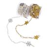 1/2M Christmas Ribbon Decoration Star Bead Chain Ribbon Xmas Tree Ornament DIY Christmas Gift Box Packaging 2026 New Year Natal
