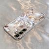 Colorful Flower Shadow Pattern Glass Phone Case Suitable for Samsung Galaxy S26 S25 S24 S22 S21 S20 FE/Ultra/Plus Anti Drop