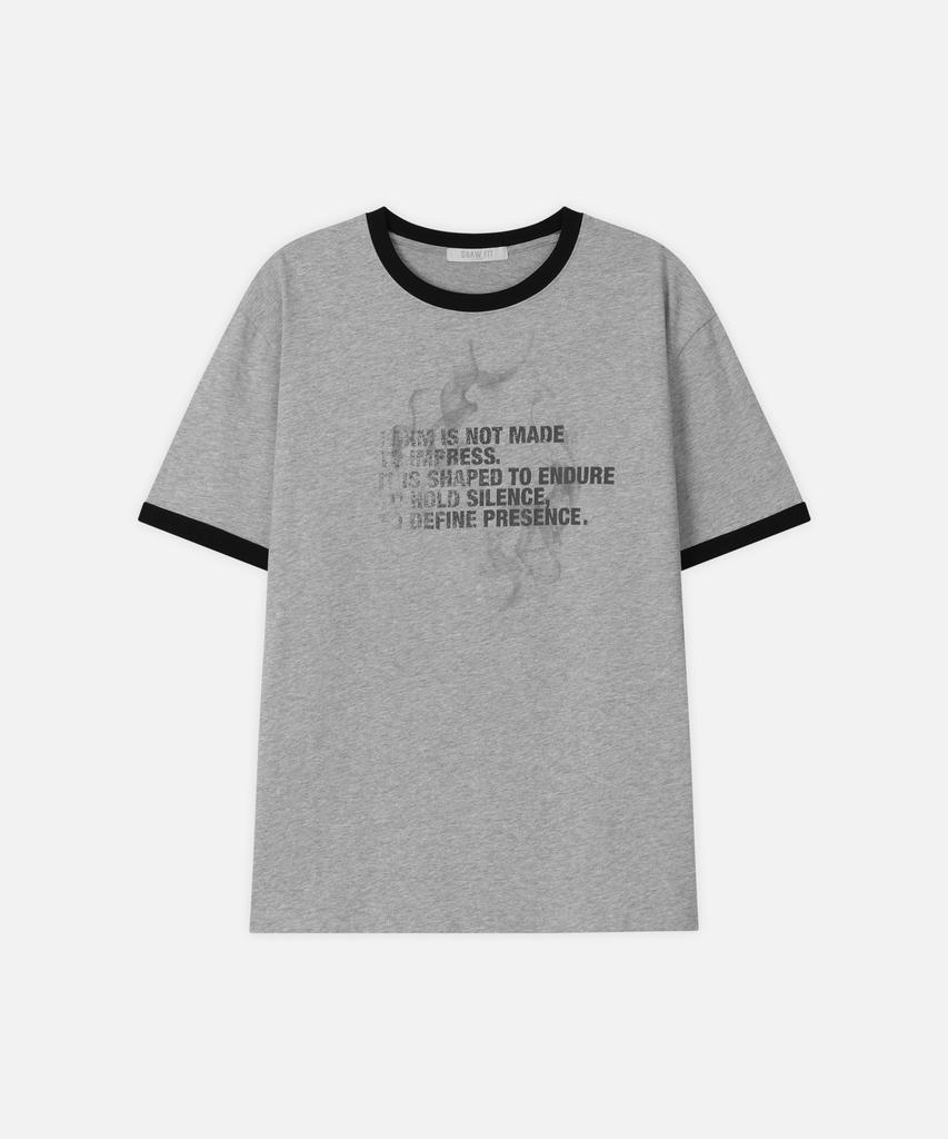 DRAW FIT Smoke Ringer Half T-Shirt [M.Grey]