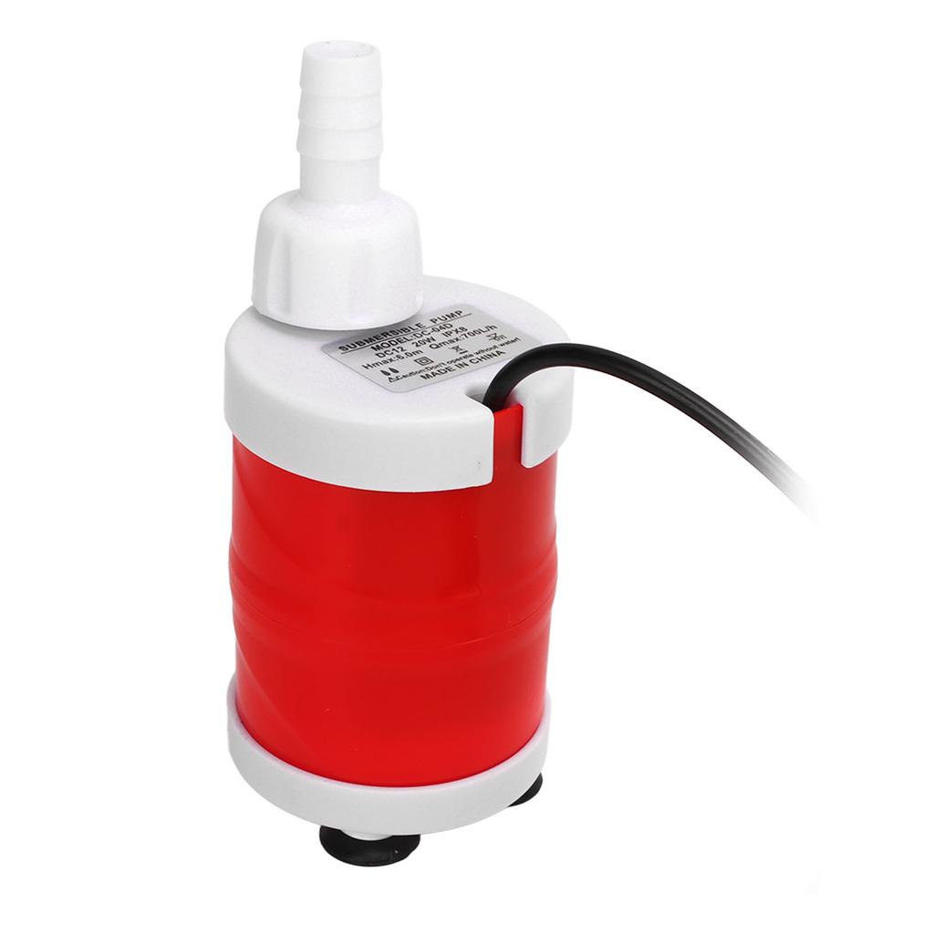 Submersible Water Pump Waterproof High Discharge Head 700L H 20W DC 12V for RV Home