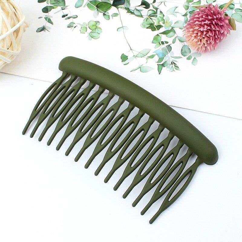 15 Teeth Matte Candy Color Hair Comb Clip Hair Styling Accessories Women Broken Hair Hairpins Headdress Wedding Hair DIY Jewelry