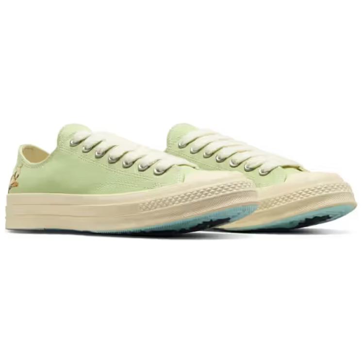 GOLF le FLEUR* x Converse Chuck 70 soft and comfortable non-slip and durable low-top skate shoes unisex in green