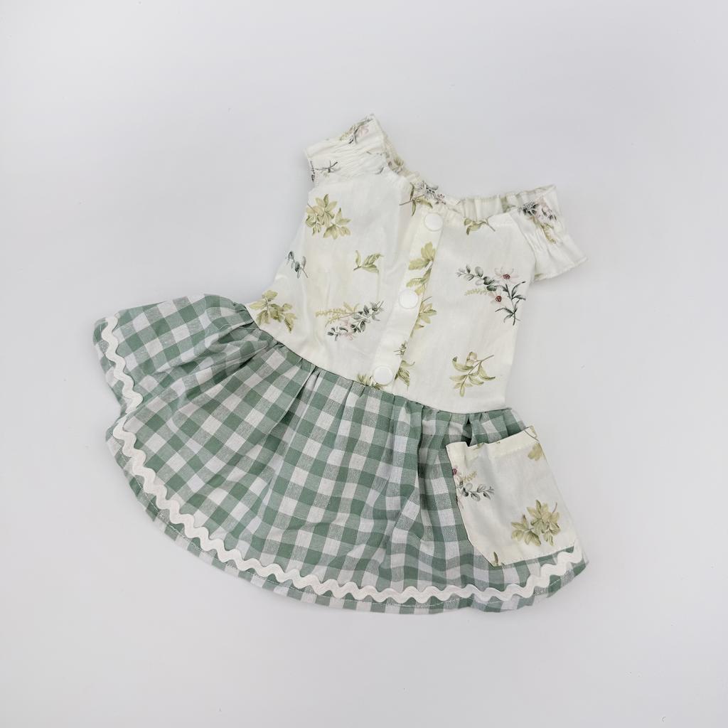 Dog Dress Spring Summer Sun Protection Breathable Adjustable Comfortable Dress Small Medium Dogs Outing Clothing