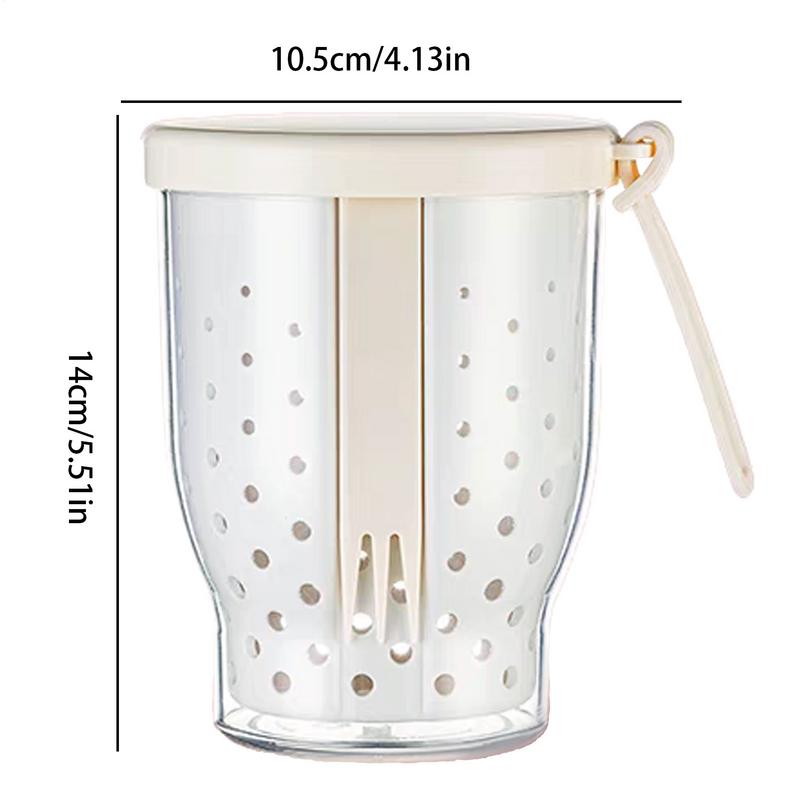 Behälter für Overnight Oats Snack-Organizer-Becher mit Deckeln und Löffeln Doppelschichtiger Lebensmittel-Organizer-Behälter mit Trocken- und Nassfach