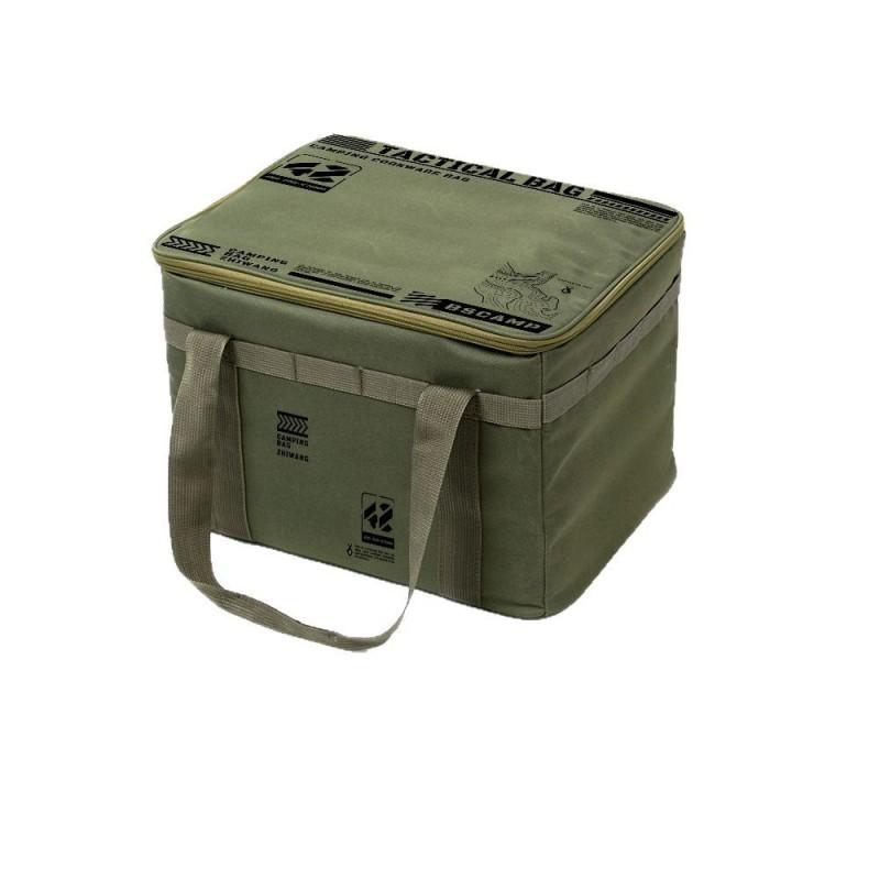 Large Capacity Tactical Storage Bag Camping Cookware Gas Canister Organizer Picnic Utensil
