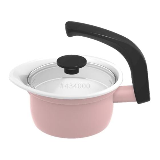 Эмалированная кастрюля Fuji Ena 1,4 л Пепельно-розовый