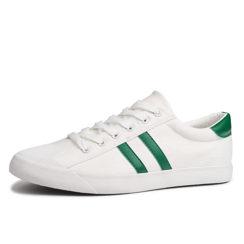 Spring Canvas Shoes Men's White Shoes Low Top Flat Cloth Shoes Korean Style Trendy Versatile Cloth Shoes Men's Shoes