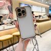 Electroplated space case diagonal span lanyard suitable for iphone17ProMax mobile phone case Apple 15 anti-drop 16 protective case