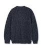 NODU Adn Heathered Hatch Round Semi-Overfit Long Sleeve Knit [Navy]