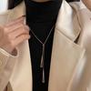Damski naszyjnik Y-Drop Lariat Elegancki naszyjnik do swetra Trójkątny wisiorek Regulowany geometryczny naszyjnik Prezent dla żony dziewczyny Biżuteria do codziennego noszenia