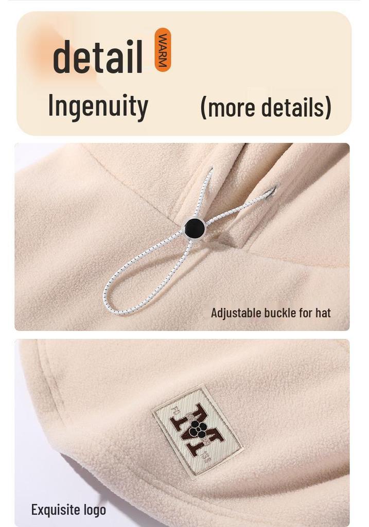 Unisex Windproof Cycling Hat with Face and Neck Protection - Velvet Lined, Thickened for Autumn & Winter