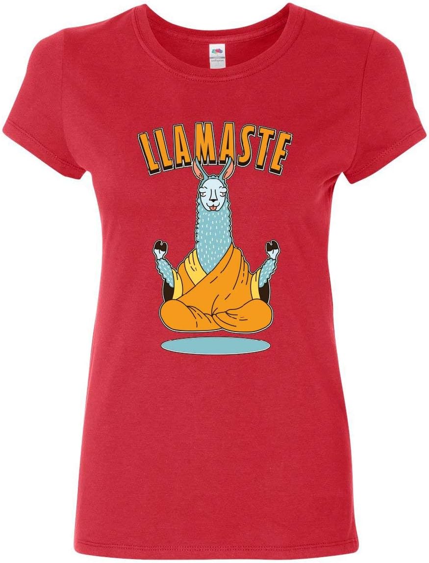 Llamaste Women s T-Shirt Funny Yoga Namaste Llama Peace Pilates Lotus Om Shirt S разноцветный