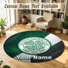 Round Rug Custom NameCeltic FC Pattern Non Slip Carpet Home Floor Decor