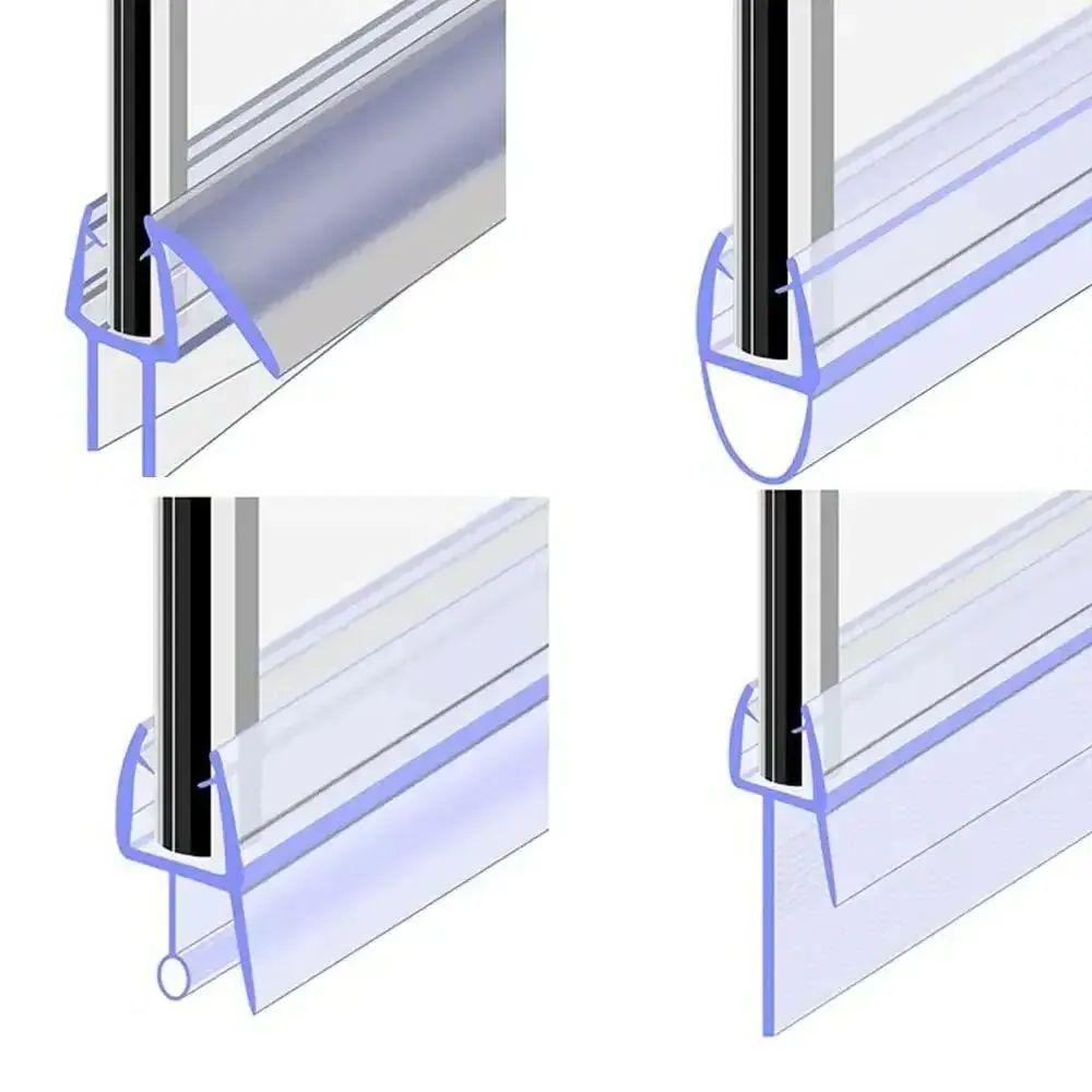 4-12mm Household Rubber Sealing Strips Glass Door Weatherstrip Bathroom Screen Hardware Window Seal Sealing Strips Water Baffle