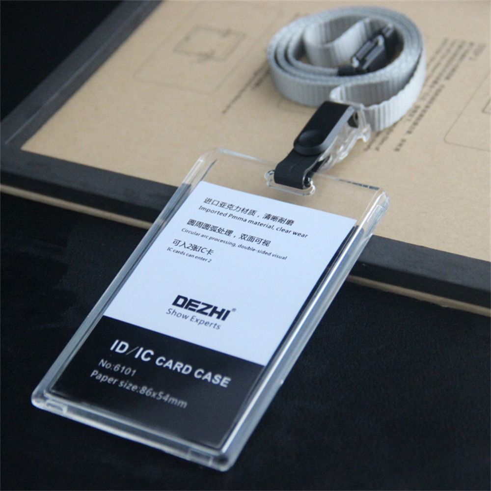Work Identity Business Card Holder Adjustable Name Card Cover Badge Cards ID Card Holder  Women Men