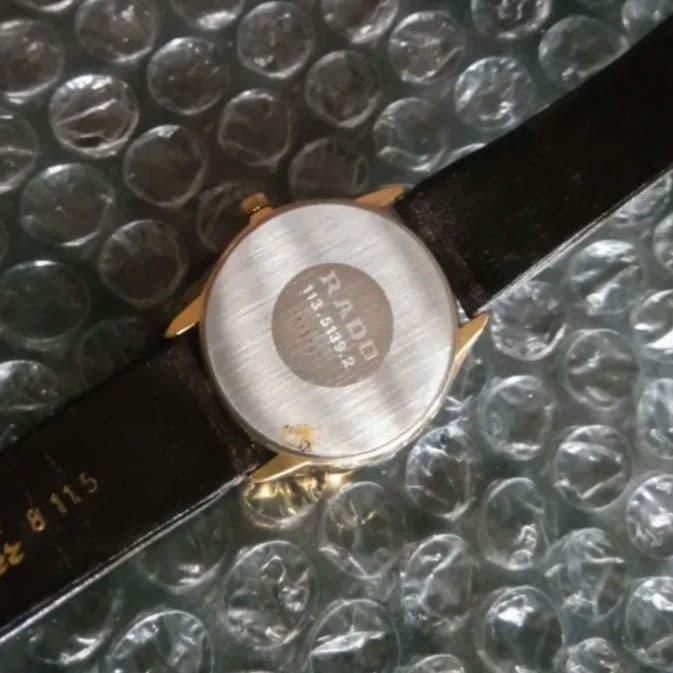 Used RADO quartz watch gold dial date display