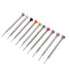 10pcs Miniature Screwdriver Set Aluminum Stainless Steel Cross Flat Watch Repair Screwdriver Set for Watches Jewelry