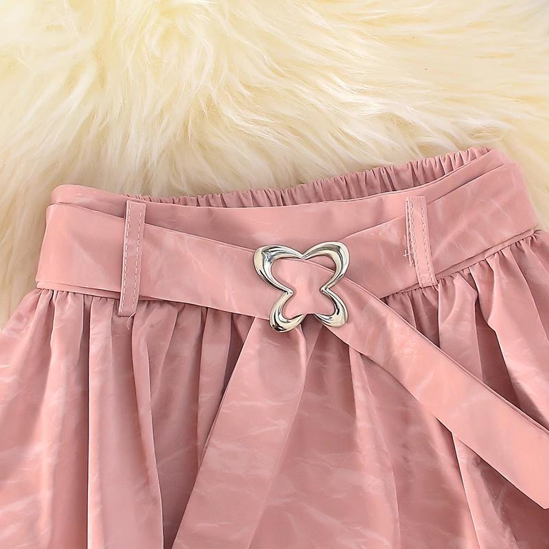 Women Pink A-line Pleated Skirt Vintage Fashion 90s Aesthetic Y2k Mini Cake Skirt Harajuku Korean Lolita Skirt 2000s Clothes
